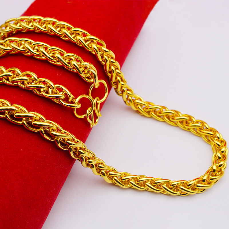 Muški lanac od legure s uzorkom zmijskog kostiju, 7N, imitacija zlata 18K