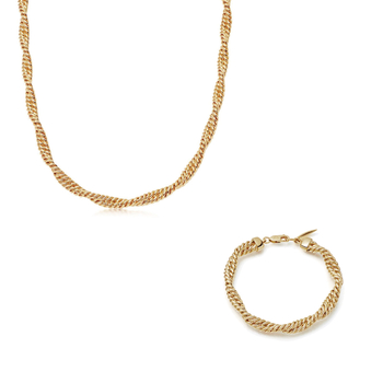 Unisex spiralni bakreni ogrlica s platinskim premazom, moderni punk stil
