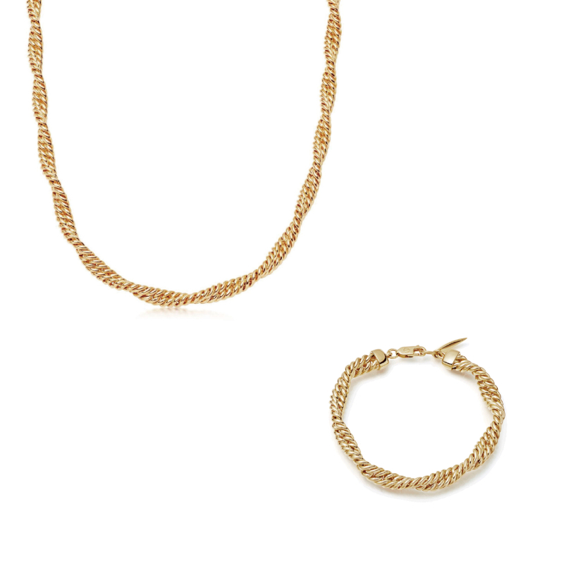 Unisex spiralni bakreni ogrlica s platinskim premazom, moderni punk stil