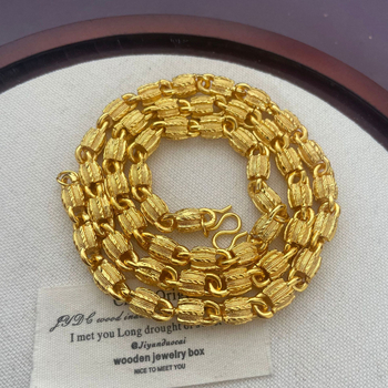 Ogrlica za muškarce s lancem u obliku oraščića, smjeli geometrijski privjesak od legure, vintage luksuzni nakit