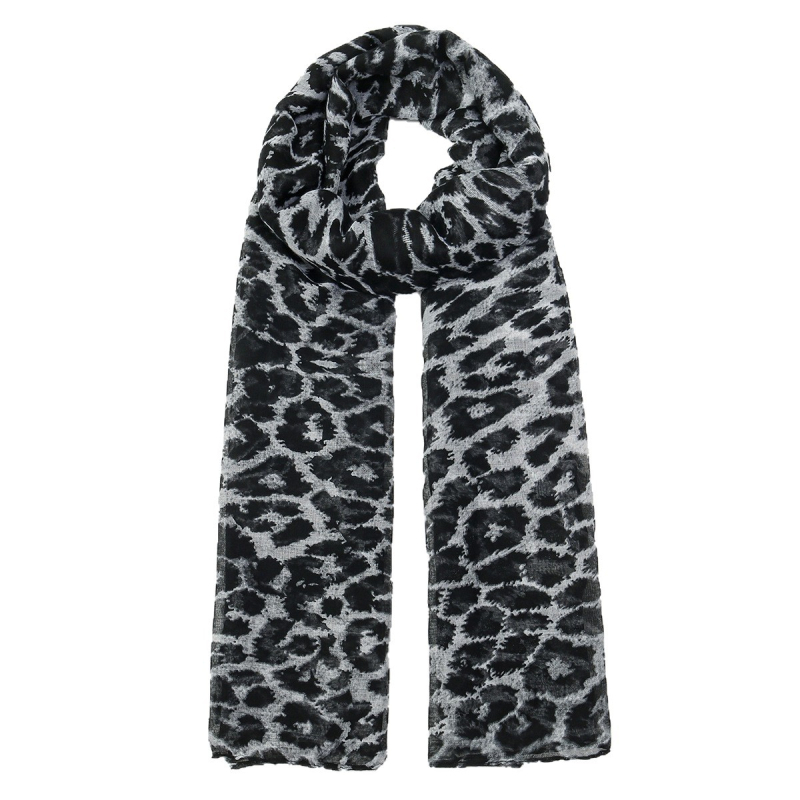 Dugi šal s leopard uzorkom od voila, za žene, mekan i nježan prema koži, svestrani putni dodatak, zaštita od sunca