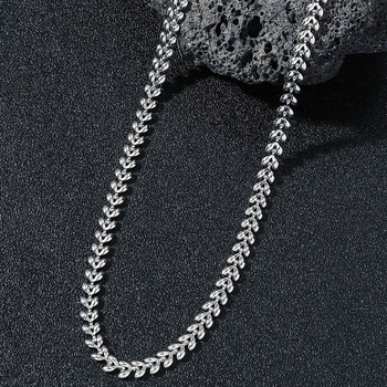 Muško ogrlica od titan čelika, geometrijski dizajn, duljina 41-50 cm