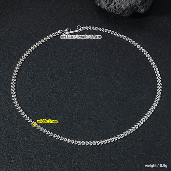 Muško ogrlica od titan čelika, geometrijski dizajn, duljina 41-50 cm
