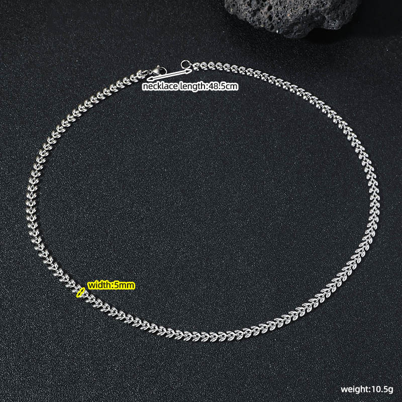 Muško ogrlica od titan čelika, geometrijski dizajn, duljina 41-50 cm