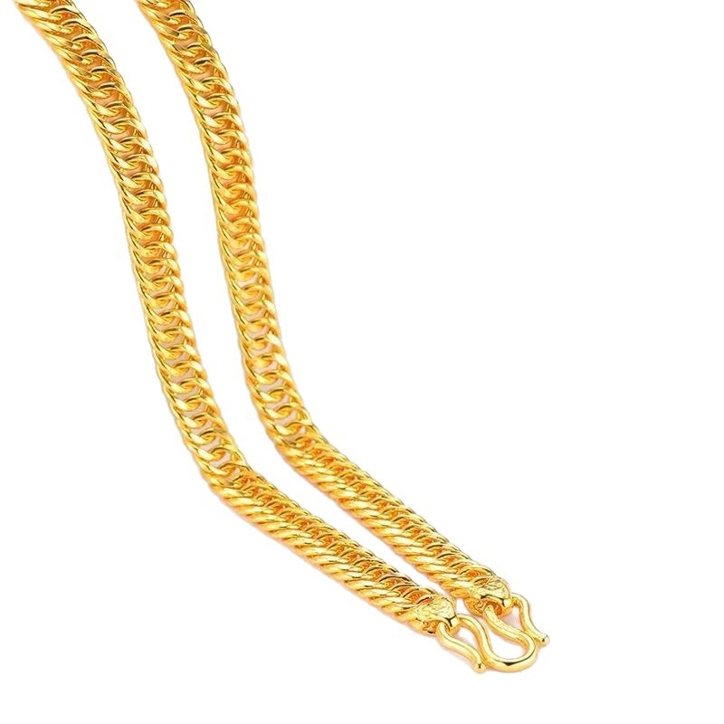 Ogrlica od vietnamskog bakra s pozlaćenjem, lanac whip, 51–60 cm, unisex, neutralan stil