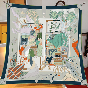 Ženski poliester šal kvadratnog oblika 90 × 90 cm – zaštita od sunca, lagani šal, svestran dodatak
