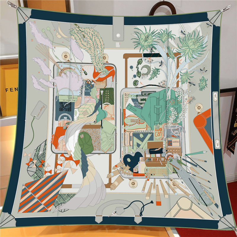 Ženski poliester šal kvadratnog oblika 90 × 90 cm – zaštita od sunca, lagani šal, svestran dodatak
