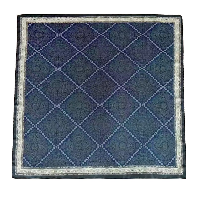 Veliki kvadratni šal 110 x 110 cm s kariranim uzorkom, svestran i elegantan stil, poliester – imitacija svile i pamuka, lagani ženski šal za putovanja