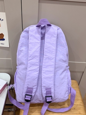 Japanski stil minimalistički jednofarbni ruksak, lagan, unisex, za školu i putovanja, kompatibilan s 14-inčnim prijenosnikom