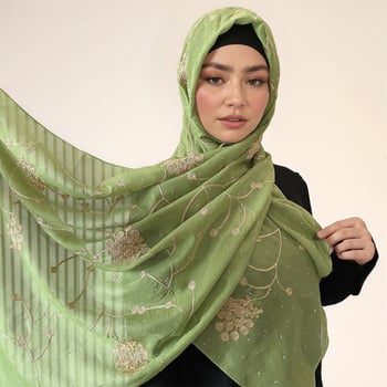 Novi šifon šal s izvezenim ukrasom od kristala, wrap šal za žene, 70×175 cm