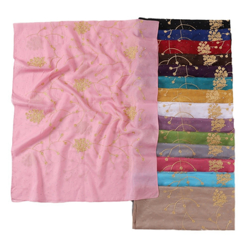 Novi šifon šal s izvezenim ukrasom od kristala, wrap šal za žene, 70×175 cm