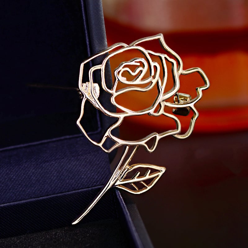 Nova broš s korejskim stilom, prozirna grančica ruže, elegantna i minimalistička, dodatak za sako
