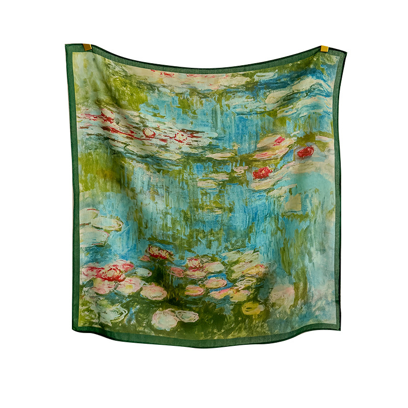Ženski kvadratni šal 70×70 cm od imitacije svile i vune, umjetnički stil, za ovratnik i košulju, zimski modni dodatak
