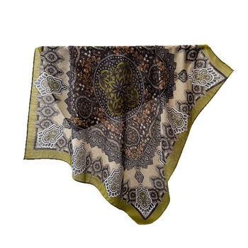 Ženski šal za jesen i zimu – premium kvadratni šal s herringbone uzorkom, retro stil, korejski stil marama za glavu, šal, topao poliester, 65×65 cm