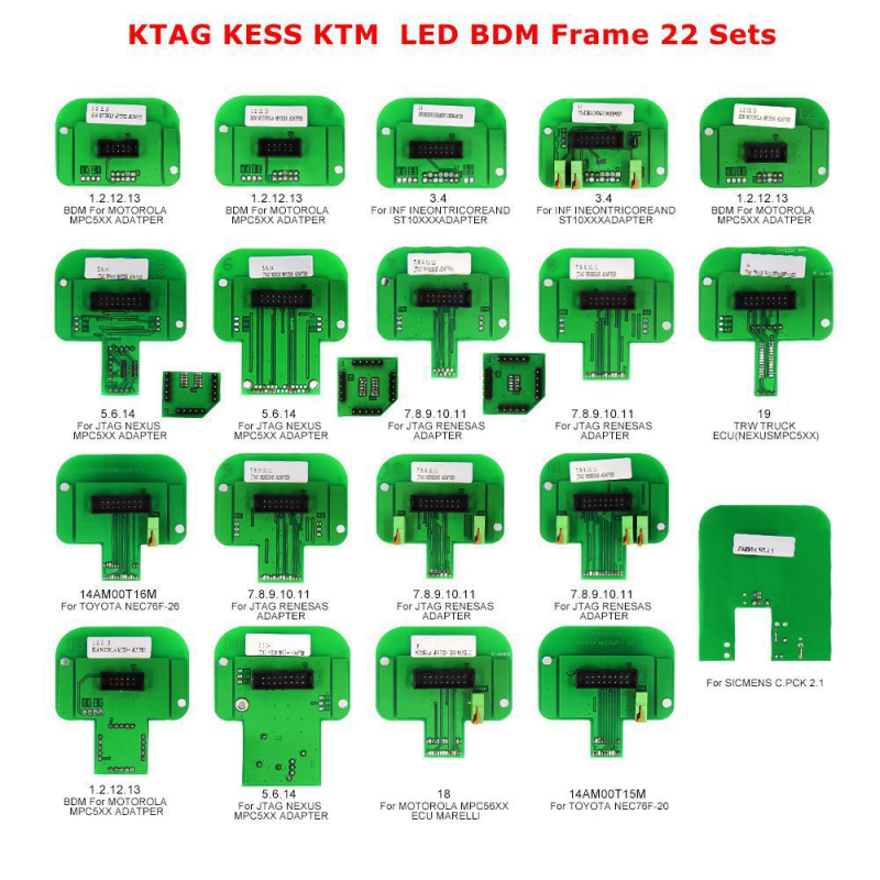KTAG KESS KTM BDM 22 комплект адаптери Trasdata инструмент за настройка на чипа
