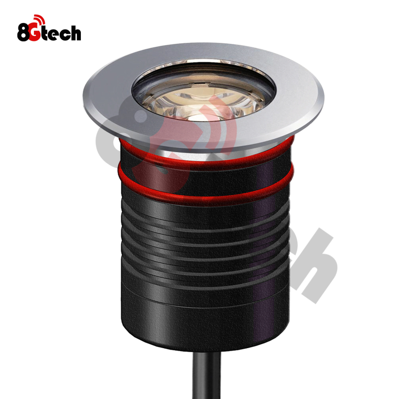 LED Turtleback лампа за стъпала, вградена за външни пътеки, IP67 водоустойчива, странично излъчване, 2700K, 300 lm