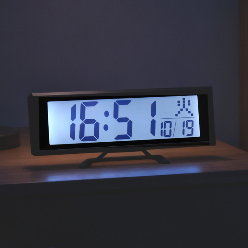 LCD ρολόι με ραδιοφωνικό έλεγχο και αυτόματη διόρθωση ώρας, επιτραπέζιο αθόρυβο ψηφιακό ξυπνητήρι με λειτουργία snooze