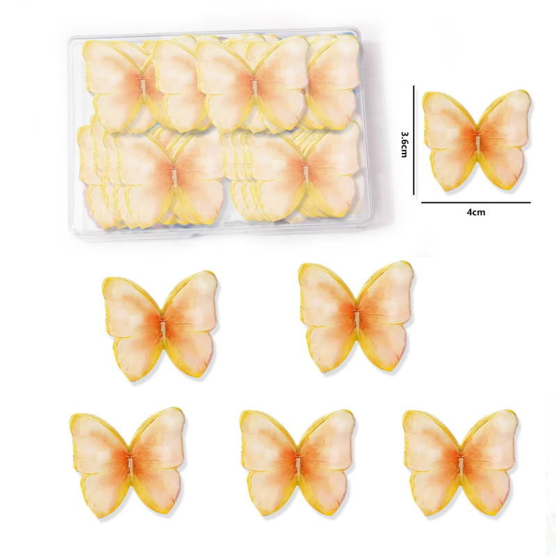 Ακουαρέλα πεταλούδα σε wafer paper για διακόσμηση γλυκών και ψήσιμο, βρώσιμο φύλλο