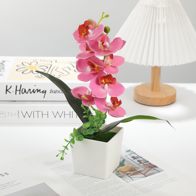 Τεχνητό Μπονσάι Phalaenopsis — διακοσμητικό για το σπίτι με μεταξωτά άνθη