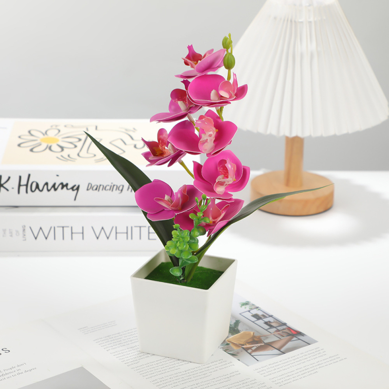 Τεχνητό Μπονσάι Phalaenopsis — διακοσμητικό για το σπίτι με μεταξωτά άνθη