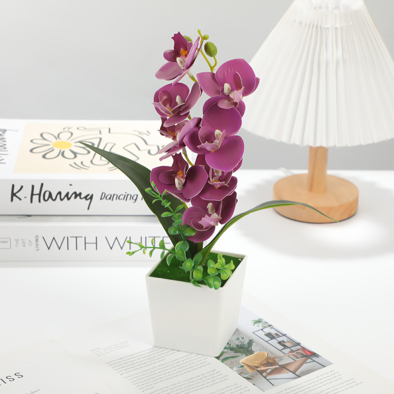 Τεχνητό Μπονσάι Phalaenopsis — διακοσμητικό για το σπίτι με μεταξωτά άνθη