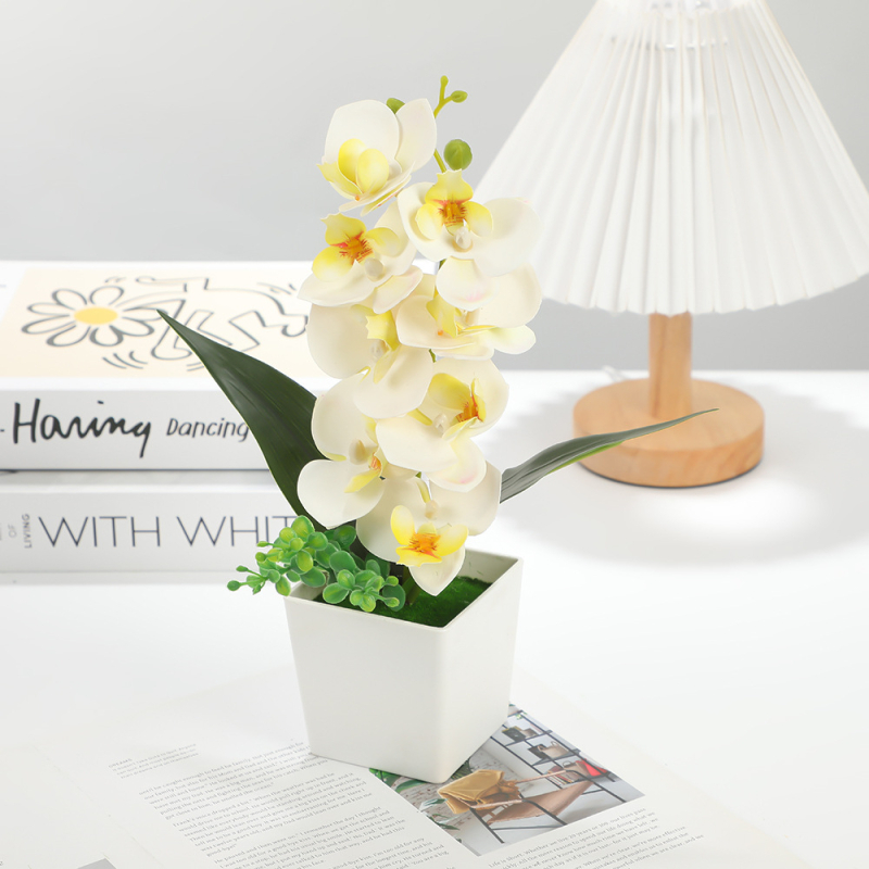 Τεχνητό Μπονσάι Phalaenopsis — διακοσμητικό για το σπίτι με μεταξωτά άνθη