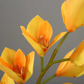 Τεχνητή ορχιδέα Cymbidium σε σκανδιναβικό στυλ για το σαλόνι, διακοσμητικό για τραπεζιού, οικιακή διακόσμηση, ύψος 44 εκ.