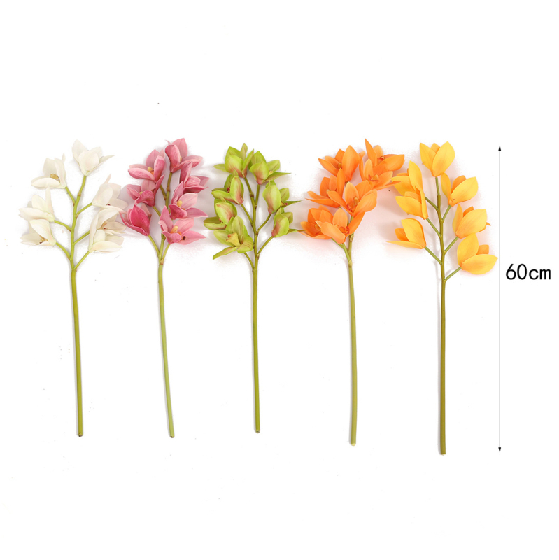 Τεχνητή ορχιδέα Cymbidium σε σκανδιναβικό στυλ για το σαλόνι, διακοσμητικό για τραπεζιού, οικιακή διακόσμηση, ύψος 44 εκ.