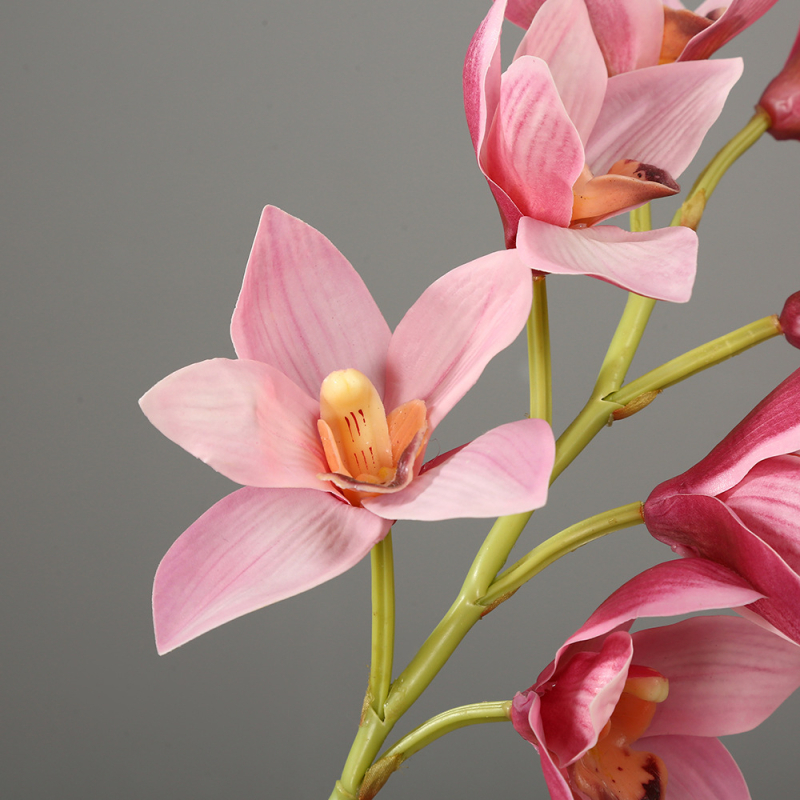 Τεχνητή ορχιδέα Cymbidium σε σκανδιναβικό στυλ για το σαλόνι, διακοσμητικό για τραπεζιού, οικιακή διακόσμηση, ύψος 44 εκ.