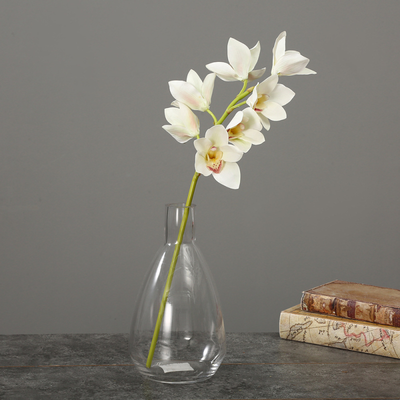 Τεχνητή ορχιδέα Cymbidium σε σκανδιναβικό στυλ για το σαλόνι, διακοσμητικό για τραπεζιού, οικιακή διακόσμηση, ύψος 44 εκ.