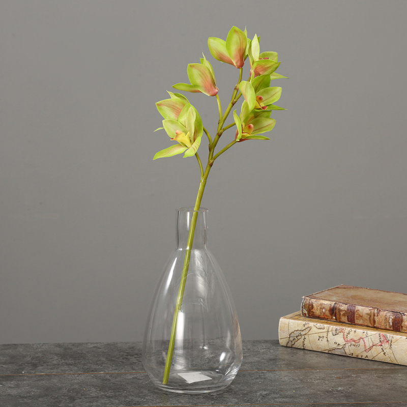 Τεχνητή ορχιδέα Cymbidium σε σκανδιναβικό στυλ για το σαλόνι, διακοσμητικό για τραπεζιού, οικιακή διακόσμηση, ύψος 44 εκ.