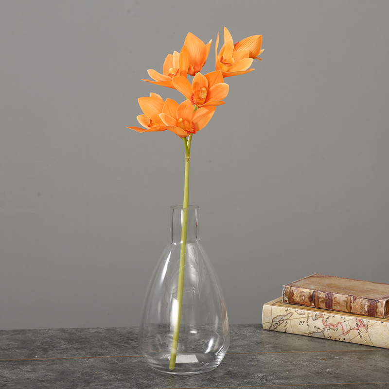 Τεχνητή ορχιδέα Cymbidium σε σκανδιναβικό στυλ για το σαλόνι, διακοσμητικό για τραπεζιού, οικιακή διακόσμηση, ύψος 44 εκ.