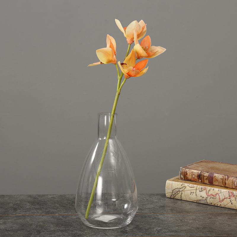 Τεχνητή ορχιδέα Cymbidium σε σκανδιναβικό στυλ για το σαλόνι, διακοσμητικό για τραπεζιού, οικιακή διακόσμηση, ύψος 44 εκ.