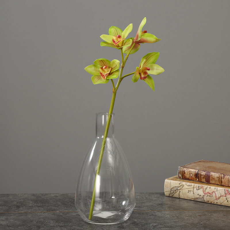 Τεχνητή ορχιδέα Cymbidium σε σκανδιναβικό στυλ για το σαλόνι, διακοσμητικό για τραπεζιού, οικιακή διακόσμηση, ύψος 44 εκ.