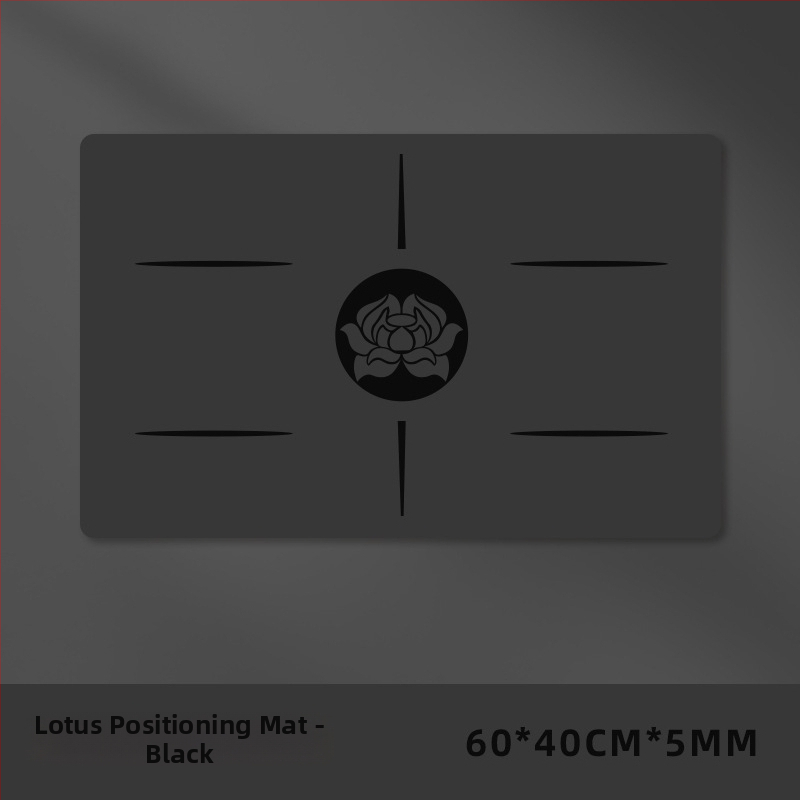Μάτ Γιόγκα από PU καουτσούκ, αντιολισθητικό, 9 mm πάχος, αθόρυβη απορρόφηση κραδασμών, γεωμετρικό μοτίβο, 60x40 cm για οικιακή άσκηση