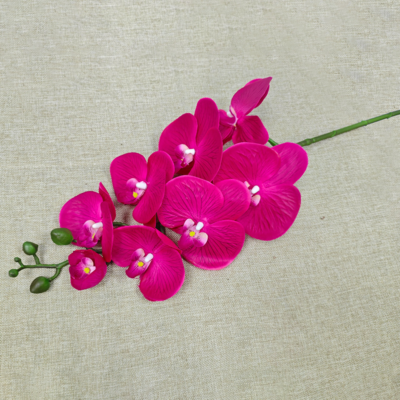 Phalaenopsis τεχνητή ορχιδέα με οκτώ κεφάλια, διακοσμητικό φυτό σε βάση για γάμους, ξενοδοχεία και οικιακή διακόσμηση