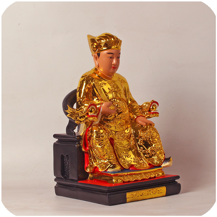 Άγαλμα Θεού της Κουζίνας, επιχρυσωμένη ρητίνη, χειροποίητο ζωγραφισμένο αγαλματίδιο βούδα