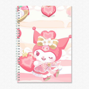 Sanrio γλυκό σημειωματάριο με πλέγμα και γραμμές — B5 σκληρό εξώφυλλο, A5 πλέγμα, A6 σπιράλ σημειωματάριο