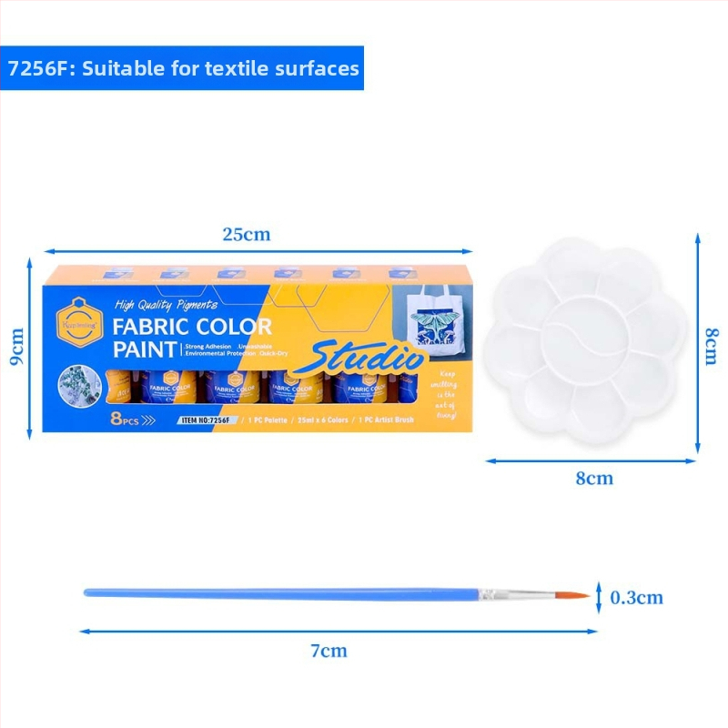 Set akrilnih boja za slikanje, 6 boja, 25 ml svaka, za akvarel, guaš, tekstil, staklo i keramiku, grafiti slikanje