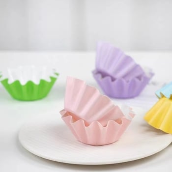 Jednokratne papirnate košarice za mini cupcake-ove, dno od papira s PE premazom, pogodné za pećnicu
