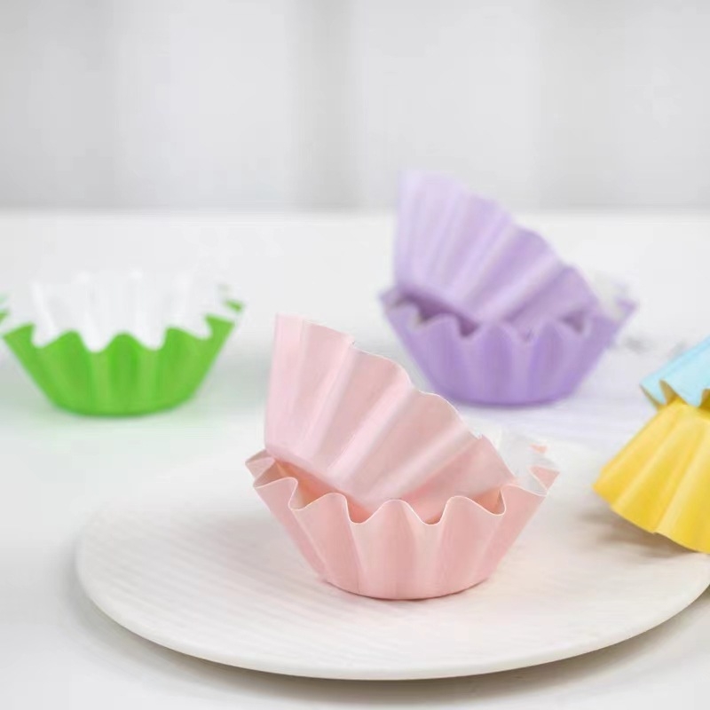Jednokratne papirnate košarice za mini cupcake-ove, dno od papira s PE premazom, pogodné za pećnicu
