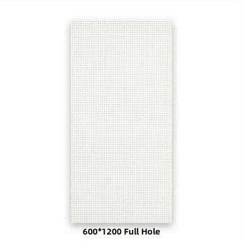 600x600 hliníkový panel stropu s perforáciou a mikrootvormi, pre integrované stropy, kancelárie, školy a továreň