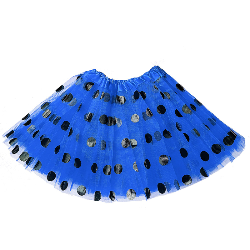 Tutu suknja s točkicama, tri sloja tila, baletno inspirirana plesna suknja, srednje duljine
