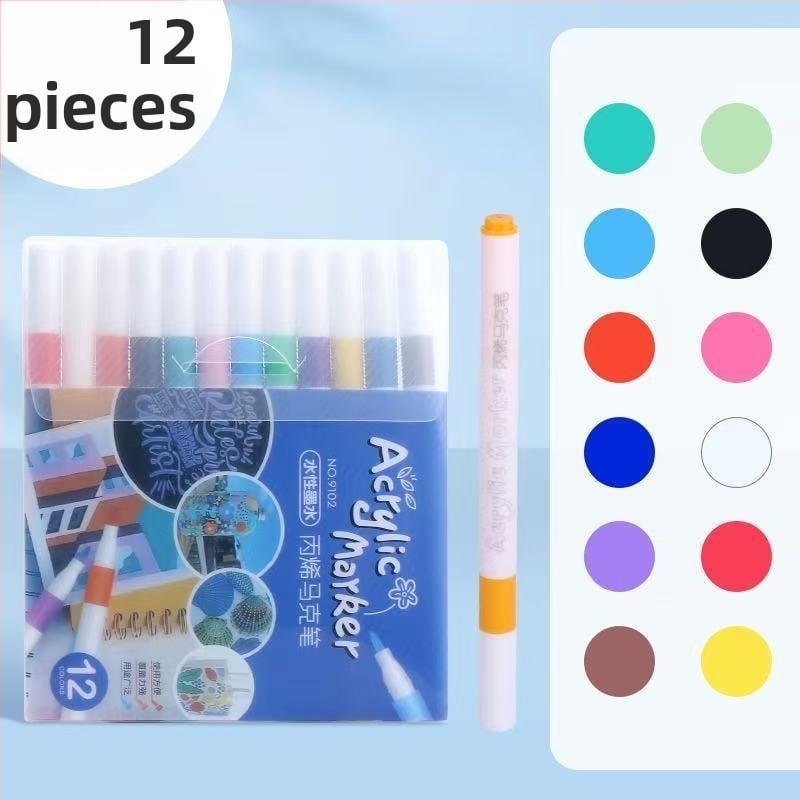 Vodou založené akrylové fixky pre žiakov základnej školy, nepriehľadné, farebné a dajú sa vrstviť.