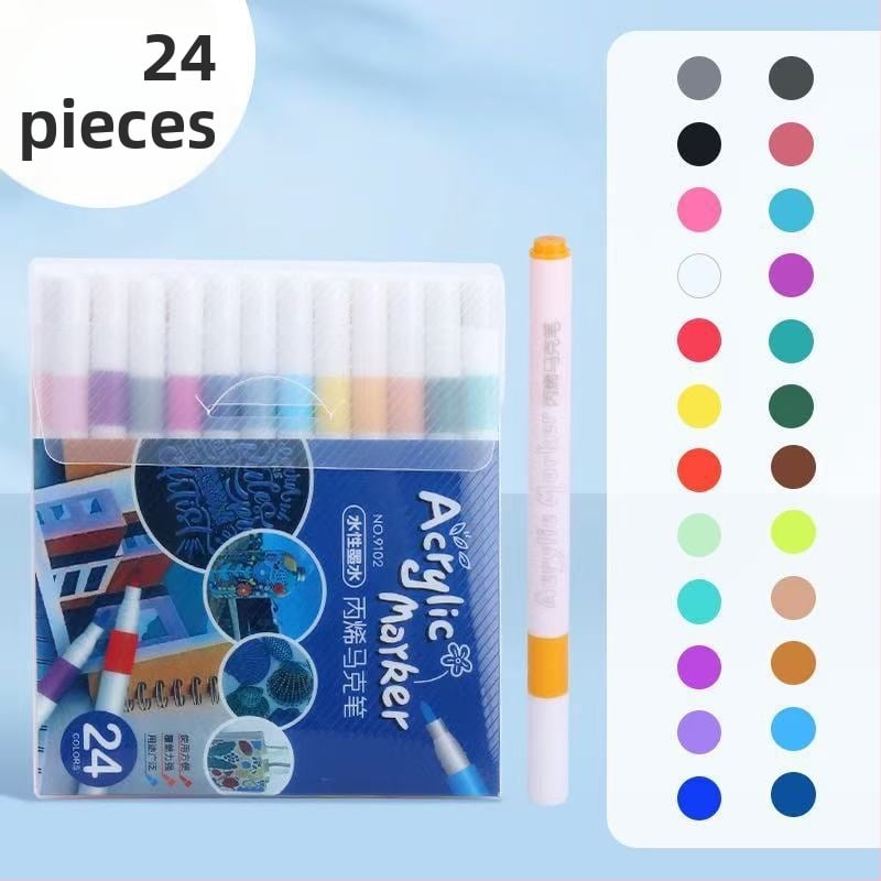 Vodou založené akrylové fixky pre žiakov základnej školy, nepriehľadné, farebné a dajú sa vrstviť.