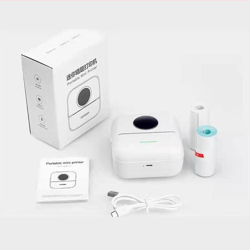 Prijenosni Bluetooth termični tisak za pogreške u zadacima i učenje — etikete 75×30 mm, termalni papir, dvostrani tisak, veličina 80×80 mm
