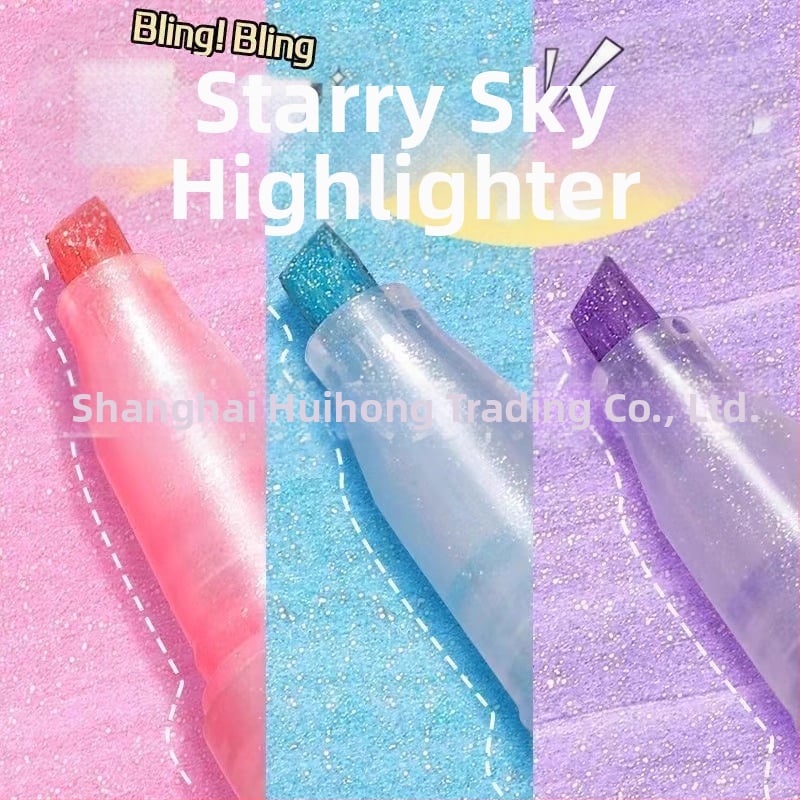 ZEBRA WKS18 fluoreskující pero – perleťový lesk, hviezdna obloha Kirarich žiarivá farba
