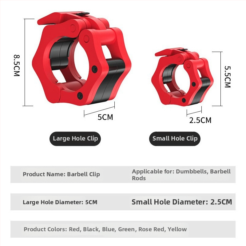 50 mm ABS plastová svorka na činku so zámkom hlavy