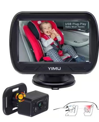 7-inčni automobilni monitor za bebe s dvostrukom kamerom 1080P i noćnim vidom