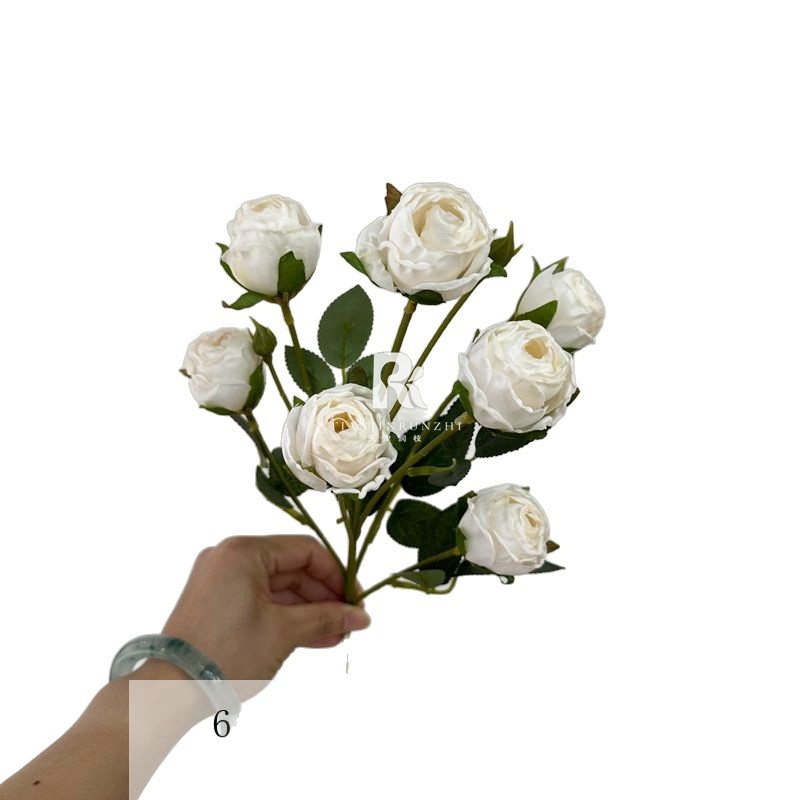 Bubble Roses – umjetne ruže od svile s spaljenim rubovima, vintage stil za dekoraciju dvorane za vjenčanje i kućnu dekoraciju